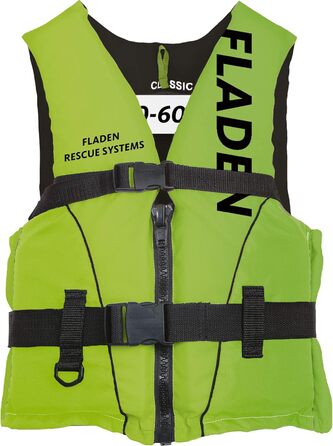 Рятувальний жилет FLADEN Mega Fishing 50N для дітей і дорослих, S-XL, чорний, 90+ кг