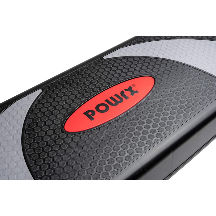 Степ-платформа POWRX XL Premium: 3 рівні, регулювання висоти, для дому, фітнес, степер, гімнастика, аеробіка