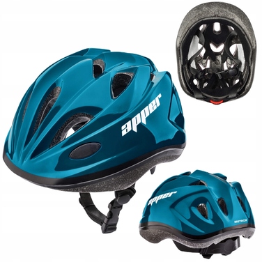 Дитячий велосипедний шолом з регулюванням + комплект захисту для скейту, розмір M