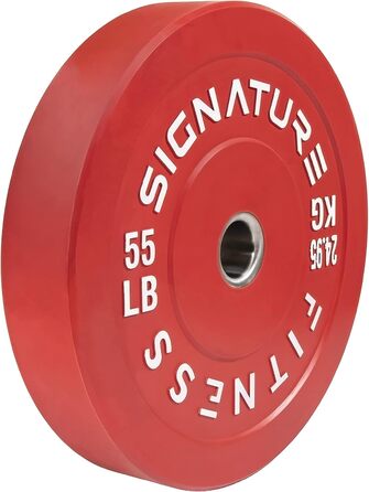 Олімпійський диск Signature Fitness 25 кг, сталева втулка, 5,1 см, кольоровий