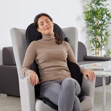 Масажне крісло Medisana MCG 820 Shiatsu з гелевими масажними головками, масаж спини та шиї, функція підігріву, 3 інтенсивності, масажер спини з функцією червоного світла