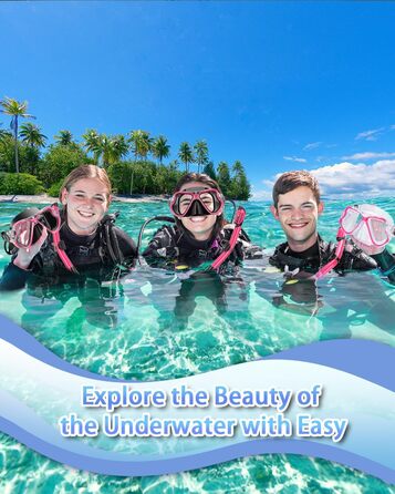 Набір для снорклінгу: маска, ласти, трубка Dry Top, дорослий (S/M, рожевий)