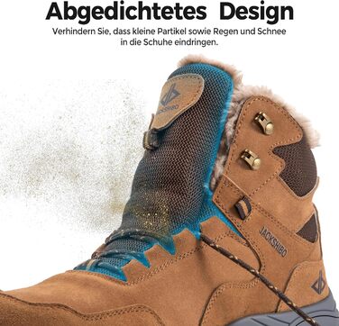 Зимові черевики JackShibo для чоловіків та жінок. Теплі, водонепроникні, з антиковзким покриттям. Зимові чоботи для активного відпочинку на природі. Розмір EU 43, колір коричневий.