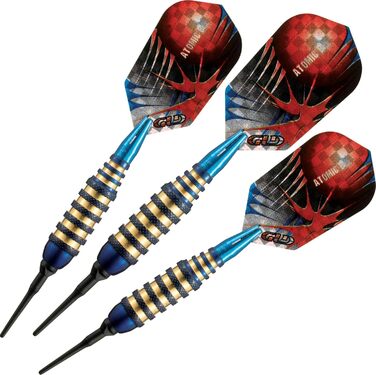 Дротики для дартсу VIPER Atomic Bee з м'яким наконечником, 16 г, сині, для електронного дартсу