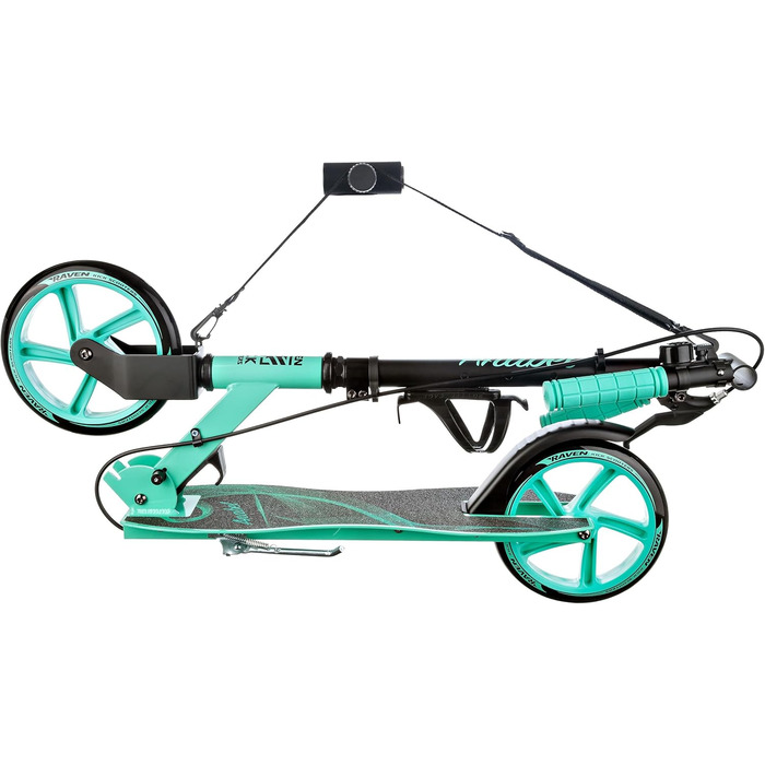 Скутер RAVEN Roller Tretroller Kickscooter для дітей та дорослих | Складний | Регульована висота | Ремінь для перенесення | Дзвінок | Тримач для пляшки