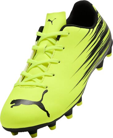 Дитячі футбольні бутси PUMA Attacanto II FG/AG Jr - чорно-білі (29 EU, Yellow Alert)