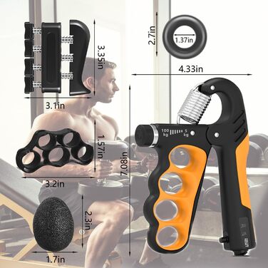 Набір для тренування Griffkraft (5 шт.): ергономічний тренажер зап'ястя, тренажер сили рук та пальців. Для спортсменів та реабілітації рук