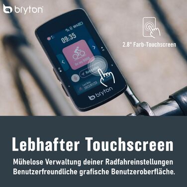 Велокомп'ютер Bryton Rider 750SE з GPS, 2.8'' кольоровий сенсорний екран, офлайн карта ЄС, навігація