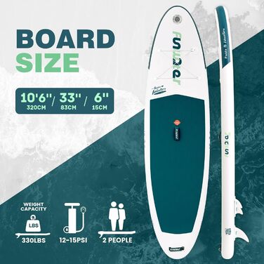Надувний SUP-борд FunWater 10' & 11' з аксесуарами. Підходить для всіх рівнів майстерності.