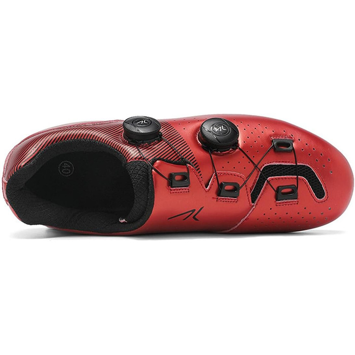 Велотуфлі для чоловіків та жінок SPD/SPD-SL/Look Delta: MTB, шосе, крос-кантрі. Дихаючі, білі (червоні), 39 EU