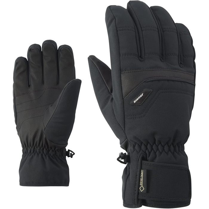 Чоловічі лижні рукавички Ziener Glyn GTX Gore-Tex Plus Warm, водонепроникні, дихаючі, зимові, чорні