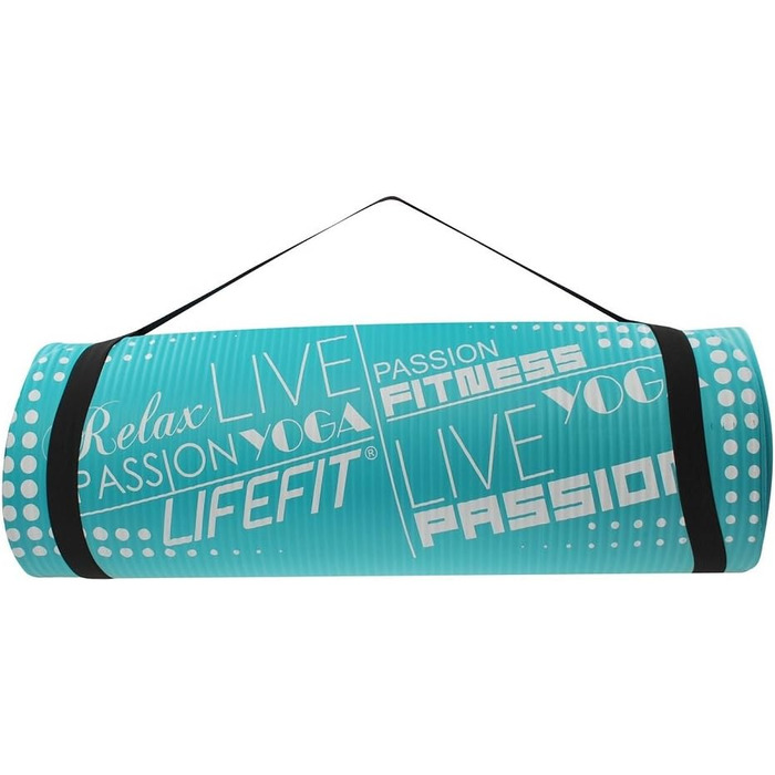 Килимок для йоги LIFEFIT EXLUZIV PLUS світло-блакитного кольору