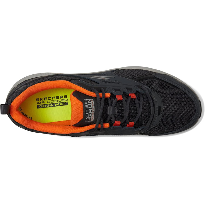 Кросівки Skechers GOrun Performance для чоловіків: тренування, біг, походи. Сірі/помаранчеві, 43 EU, X-широкі. З повітряно-поглинаючою піною.