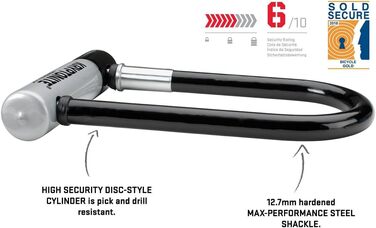 Замок Kryptonite Bügelschloss 6/10 для велосипеда з 120см кабелем KryptoFlex та кріпленням, 2 ключі