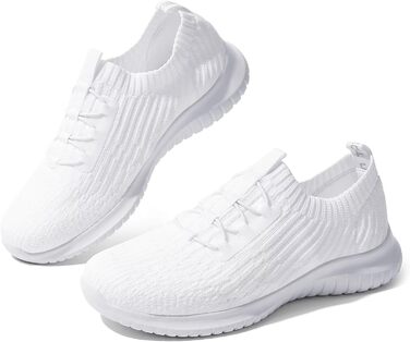 Жіночі кеди TIOSEBON slip-on, білі, розмір 43 EU - легкі кросівки для спорту та прогулянок
