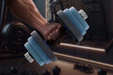 Набір розбіреміх гантелей 3 в 1 (10 кг) з грифом для тренувань вдома та в залі