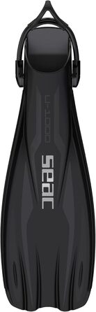 Ласти Seac U-1000 для дорослих, професійні та для відпочинку, розмір 6.5/8.5UK, чорні