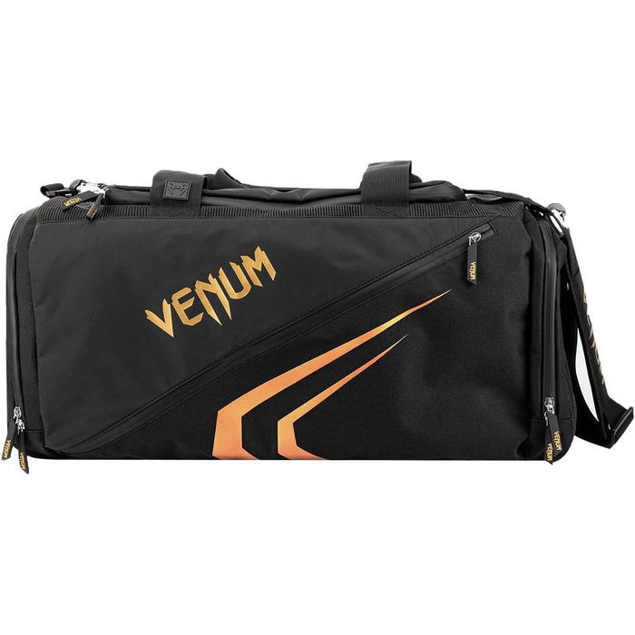 Спортивна сумка Venum Trainer Lite Evo унісекс, чорна з золотом, універсальний розмір
