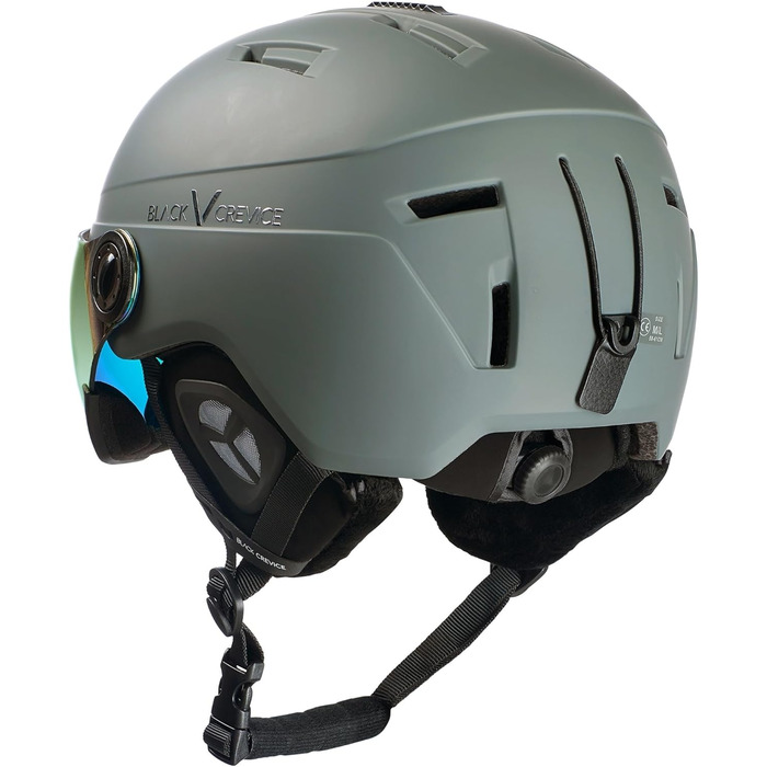 Шолом гірськолижний Black Crevice Calgary з візором, Gun mat/Silver, S/M (54-57 см)