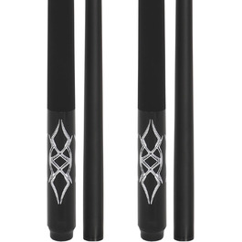 Більярдні кий Dysdensa: кий для більярдного столу з композитного матеріалу Fiberglas-Graphit, вага 510-595 г, довжина 147 см, білий (чорний, 2 шт.)