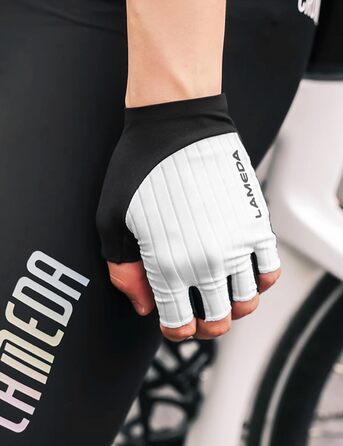 Велосипедні рукавички Ameda: тонкі, літні, дихаючі, з антиковзаючим покриттям, для шосе та MTB, чоловічі та жіночі, зелені (L, білий)