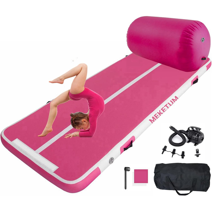 Килимок для гімнастики Dicke Turnen Rose Plus: 2м, 3м, 4м, 5м, 10/20см, 300х100х15см, 100х60см. Нековзкий, для дому, тренувань, йоги, фітнесу, аутдору. Зелений