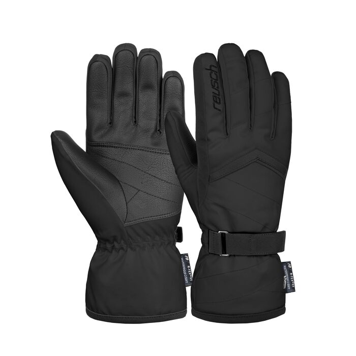 Жіночі зимові рукавички Reusch: теплі та водонепроникні, Softshell, чорні, розмір 8