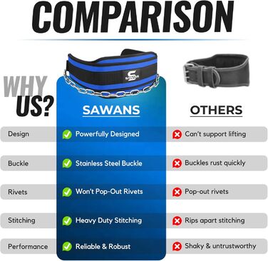 Пояс для підтягувань Dip з неопреновою підтримкою спини, 91.4 см, для важкої атлетики, бодібілдингу, пауерліфтингу, тренувань у спортзалі