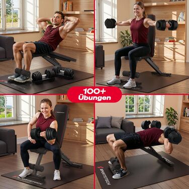 Регульовані гантелі Ironmate для дому, 1.5-18/24/40 кг, з дисками, 12-16 ваг, компактні, з неслизьким грифом, для силових тренувань, з підставкою Ironmate 18 чорні