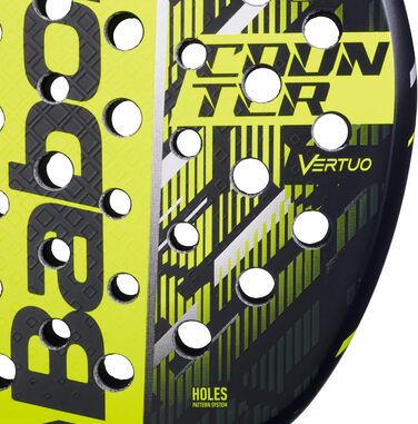 Падель ракетка Babolat Counter Vertuo, жовта, легка, універсальний розмір, для контратакуючих гравців, ідеальний баланс точності та сили