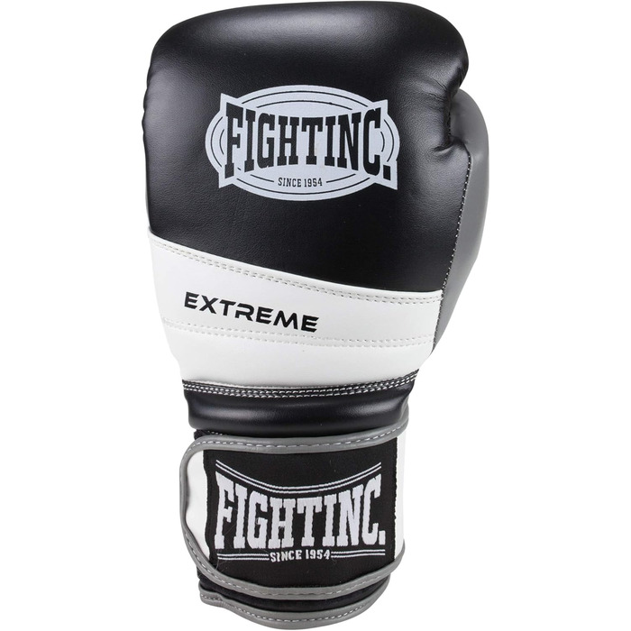 Боксерські рукавички Fightinc Extreme 10oz чорні/білі – для боксу, кікбоксингу, муай-тай, ММА, єдиноборств