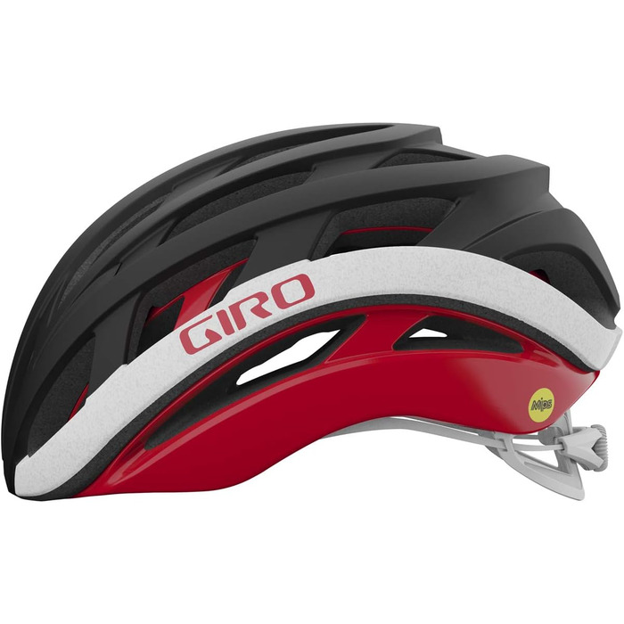Велосипедний шолом Giro Helios Spherical MIPS чорний/червоний 2025, для шосейних велогонок