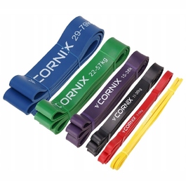 Набір фітнес-резинок Power Band Cornix для тренувань (5 шт, 2-79 кг)