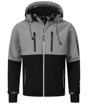 Чоловіча куртка Softshell Rock Creek Outdoor H-222, сіра, розмір M