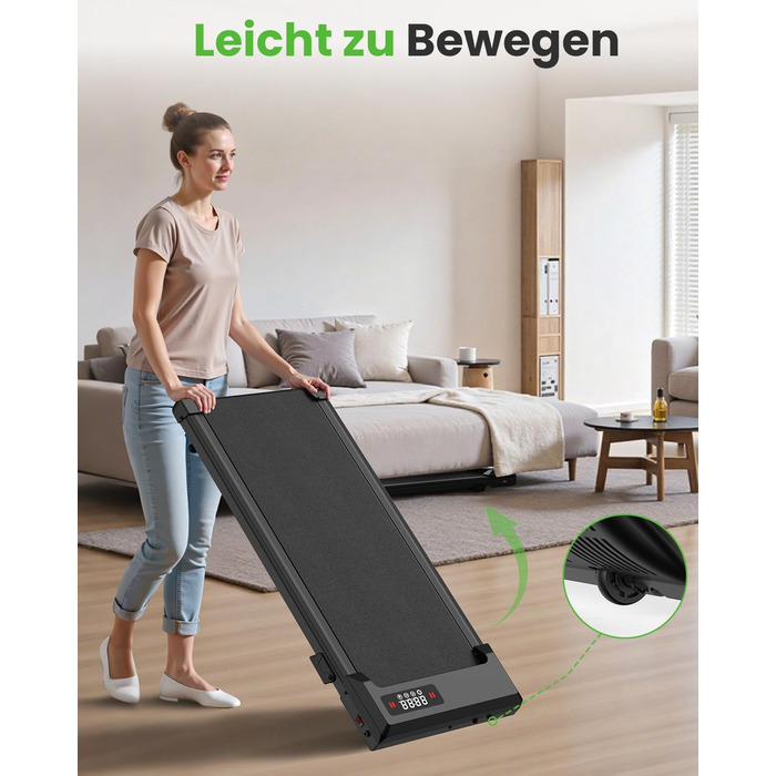 Бігова доріжка для дому HomeFitnessCode з нахилом та електроприводом - Walking Pad 1-8 км/год