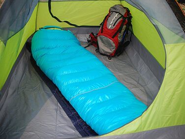 Сплячий мішок LMR Outdoor для кемпінгу, ультралегкий, з компресійним мішком (світло-блакитний)