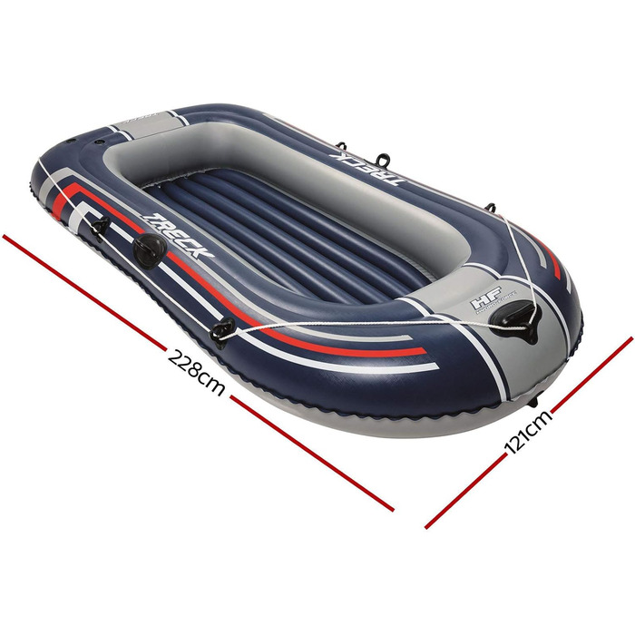 Надувний човен Bestway Hydro-Force Treck X1 для 2 осіб, 228x121x32 см, комплект