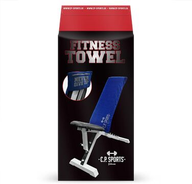 Рушник для фітнесу C.P. Sports: мікрофібра, фіксація, кишеня на блискавці, для занять у спортзалі, тренувань, м'який, великий, для жінок та чоловіків, 5 кольорів (Темно-синій)