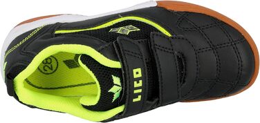 Дитячі спортивні залатно-турнірні черевики Lico Sloan, 38 EU, чорний/лимонний