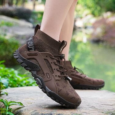 Чоловічі та жіночі трекінгові черевики VTASQ: легкі, дихаючі, антиковзні, для хайкінгу та трейлраннінгу, унісекс, колір: коричневий, розмір EU 40