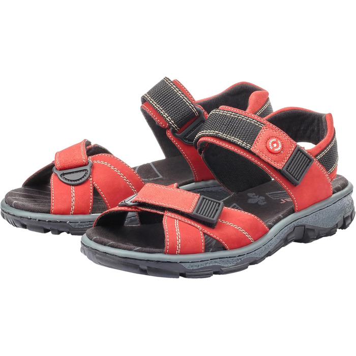 Жіночі сандалії Rieker 68851, класична модель, червоний колір, розмір 39 EU