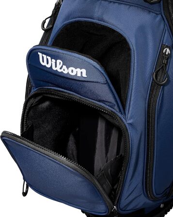 Сумка для гольфу Wilson Talus 14 з трьома ніжками (унісекс, доросла, темно-синій/білий)