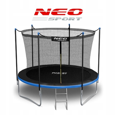 Садовий батут Neo-Sport 8ft/252см із внутрішньою сіткою та драбиною