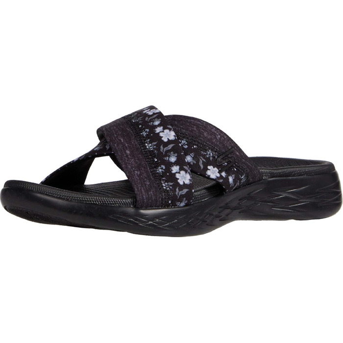 Скеchers ON-The-GO 600: жіночі сандалії Dainty (40 EU, широка колодка, чорно-сірий)