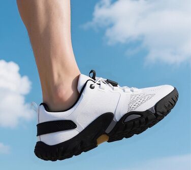 Barefoot Shoes HUSKSWARE для жінок та чоловіків – широка передня частина, неслизька підошва, дихаючі, посилені люверси для фітнесу, трейлраннінгу, хайкінгу та повсякденного використання. Колір: білий (колір: коричневий, розмір: 39 EU)