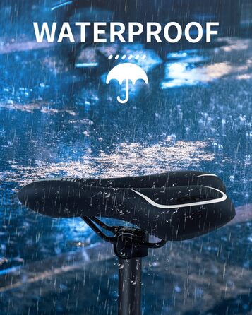 Велосипедне сідло MSDADA Gel MTB: комфортне та ергономічне для гірського велосипеда, BMX, шосе, міського велосипеда та спінінгу (чорний/сірий)