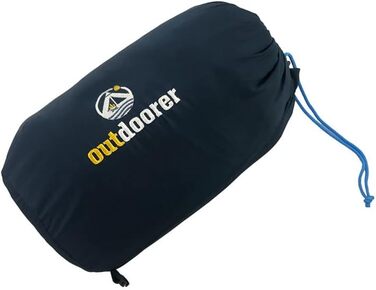 Легкий спальний мішок Trek Comfort від outdoorer (880г) – дорослий туристичний спальник, блакитний, компактний (28x15 см)