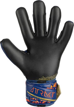 Воротарські рукавички Reusch Attrakt Gold X, унісекс, розмір 10, синьо-золотисто-чорні