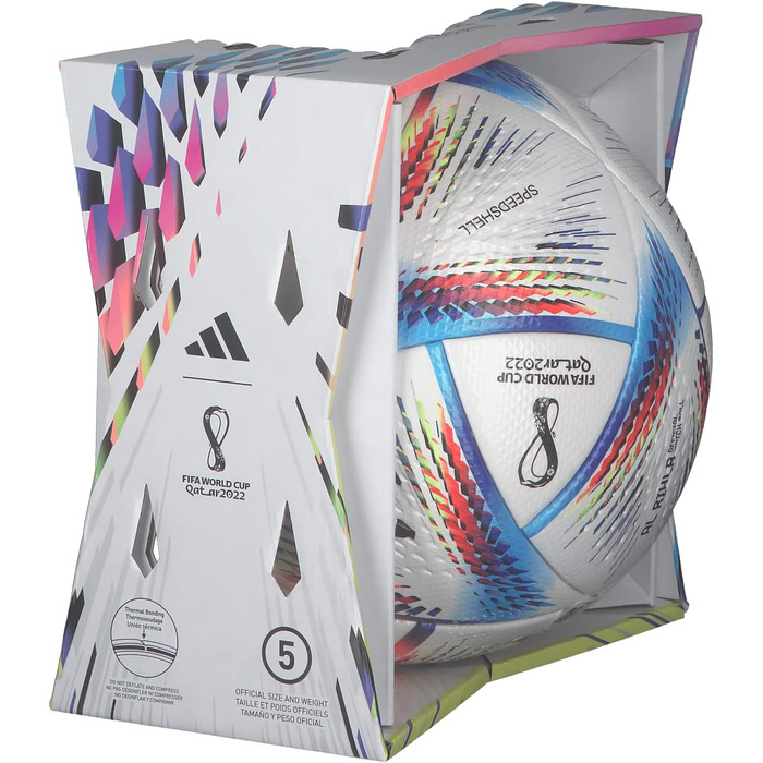 Футбольний м'яч Adidas RIHLA PRO H57783, унісекс, білий, для рекреаційної гри