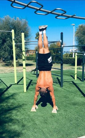 Дерев'яні упори RS SPORT для калістеніки, низькі бруси для віджимань, кросфіту та фітнесу